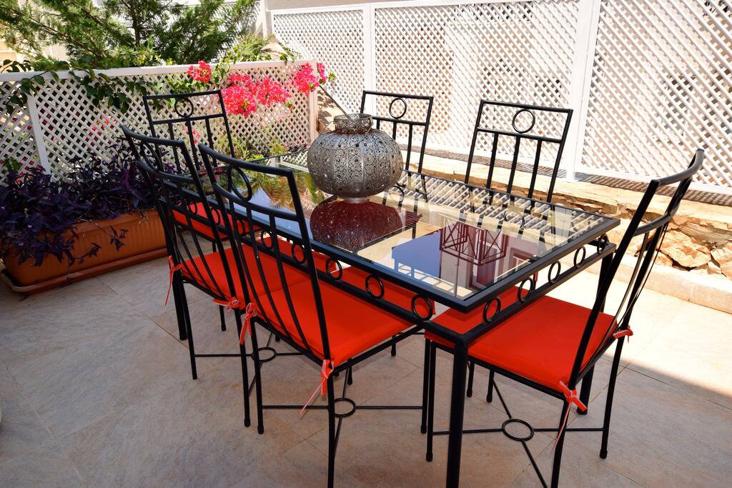 Outside dining