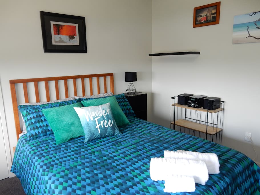 A comfortable double bed.