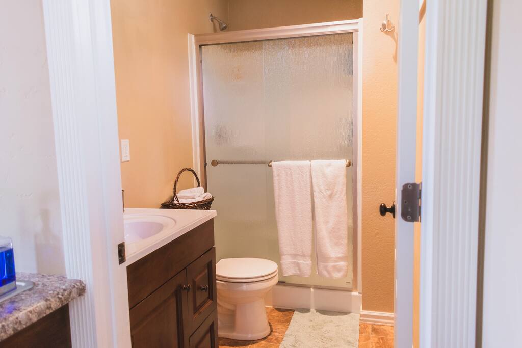 Bathroom with walk in shower