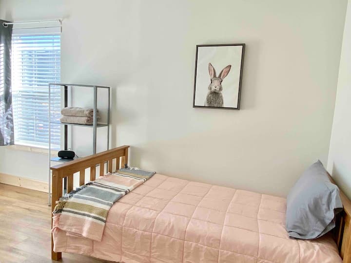 Upstairs twin beds