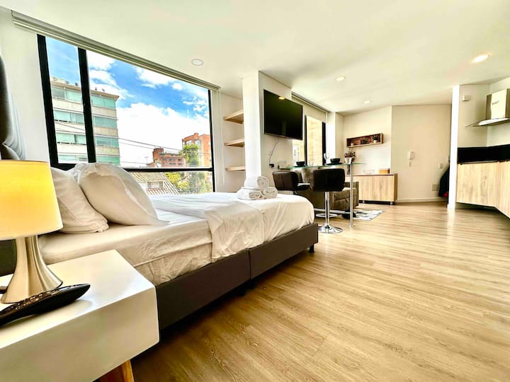 Loft Full Amenities Balcon @Unicentro Park 93 - Bogota