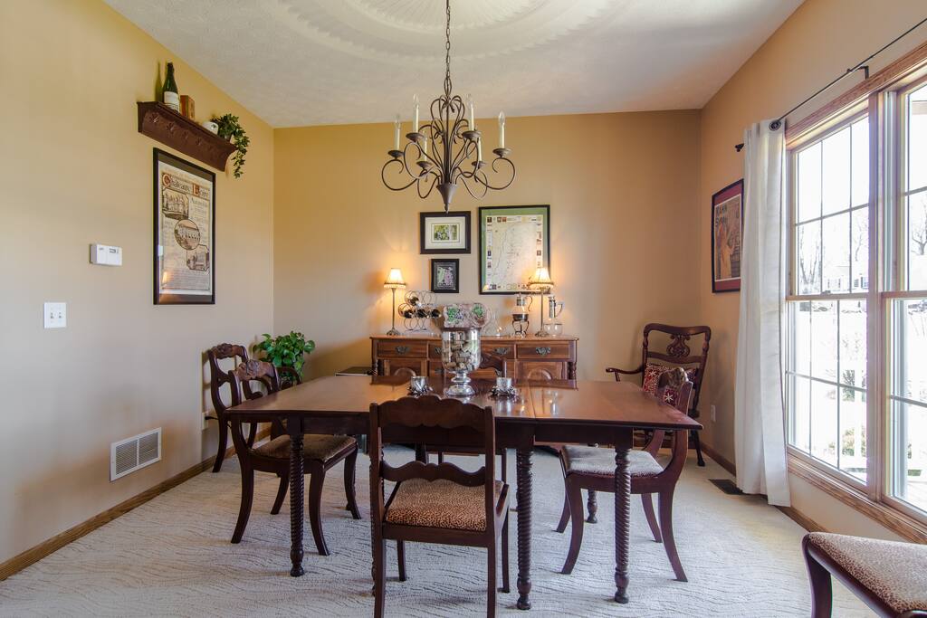 Formal dining room with Wine Fridge