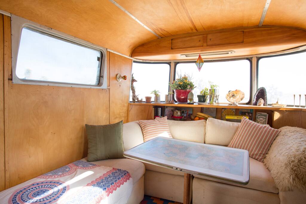 The living room sofa converts to a double bed.