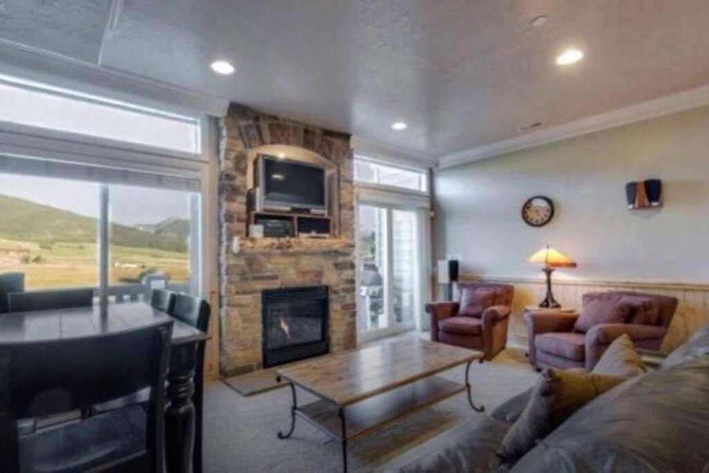 Living room and balcony