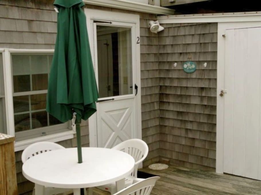Enjoy the outside patio for cook outs