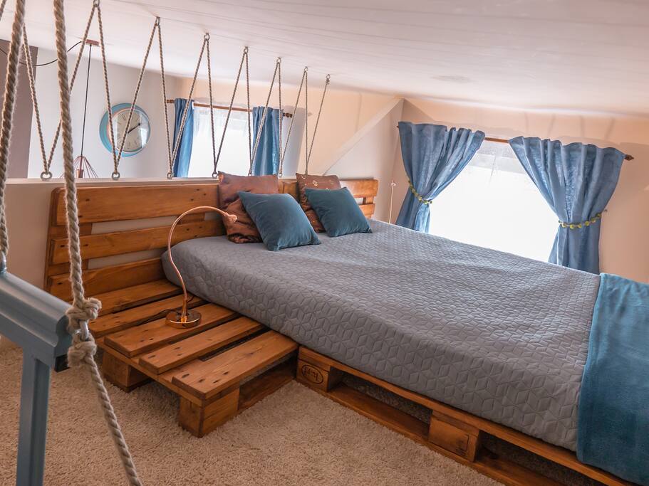 Bed on the gallery