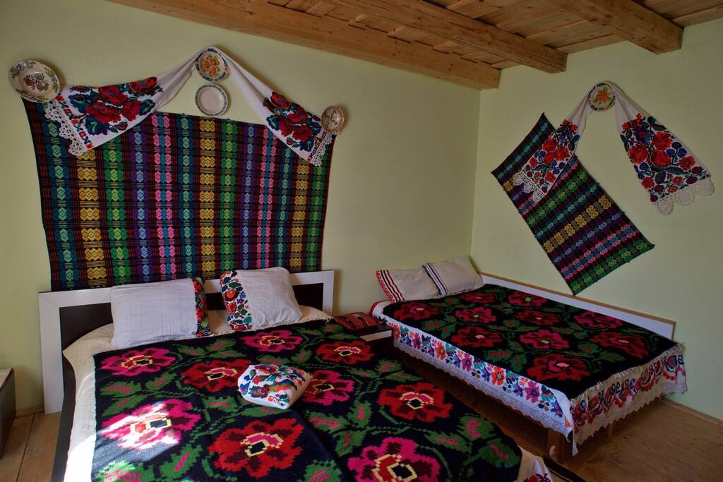 Our large family room with a double and single bed which can be made double to easily accommodate a family of 4.