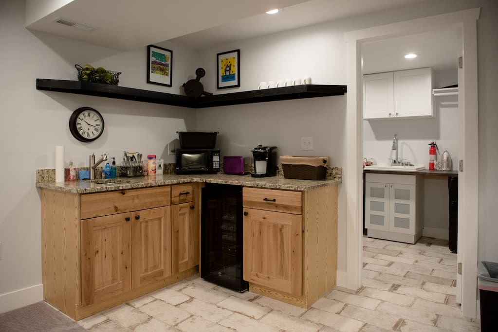 Airbnb basement wet bar
