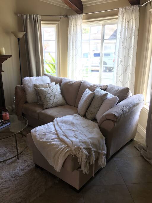 Relaxing couch in living room area