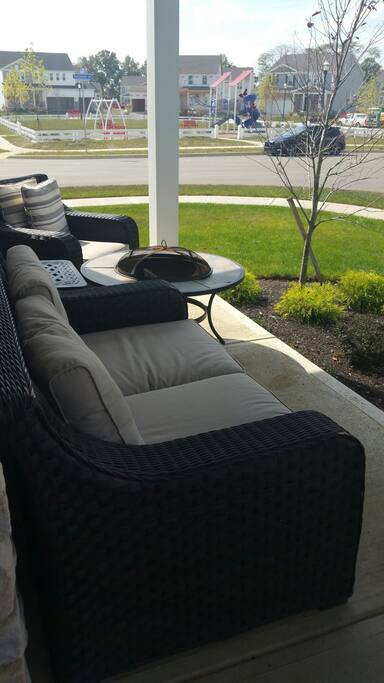 enjoy a bon fire at night on the front porch
