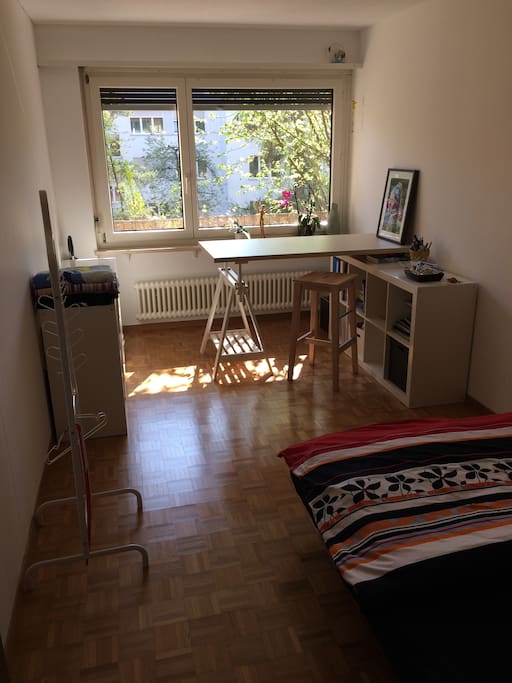 Table with green view