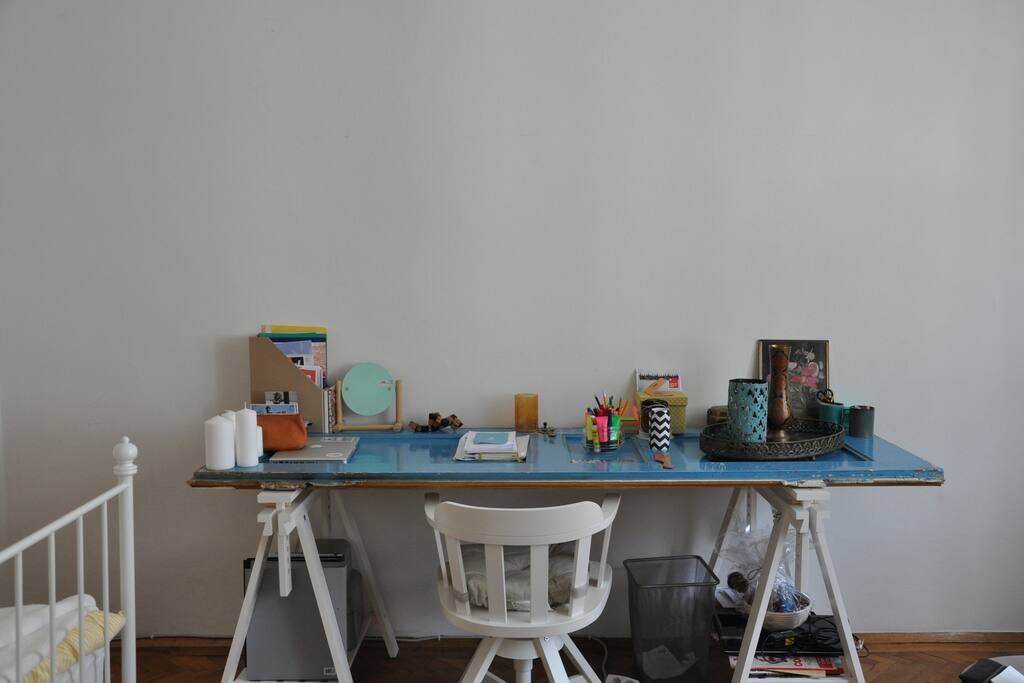desk in private room