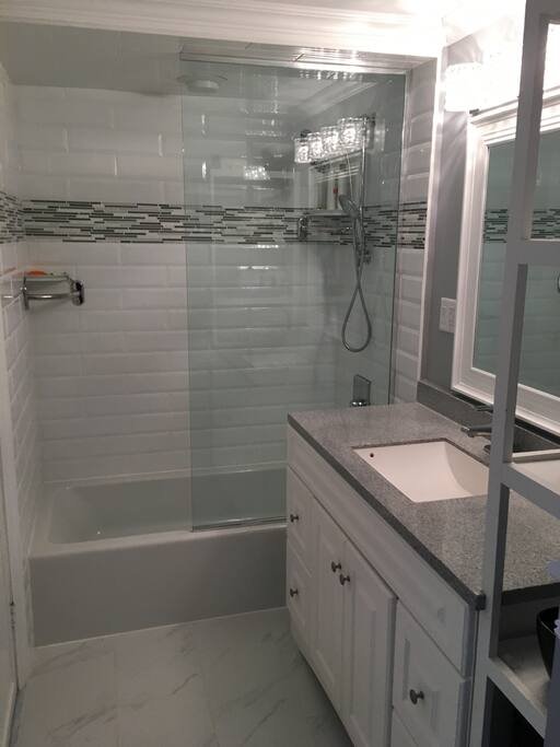Recently remodeled shower