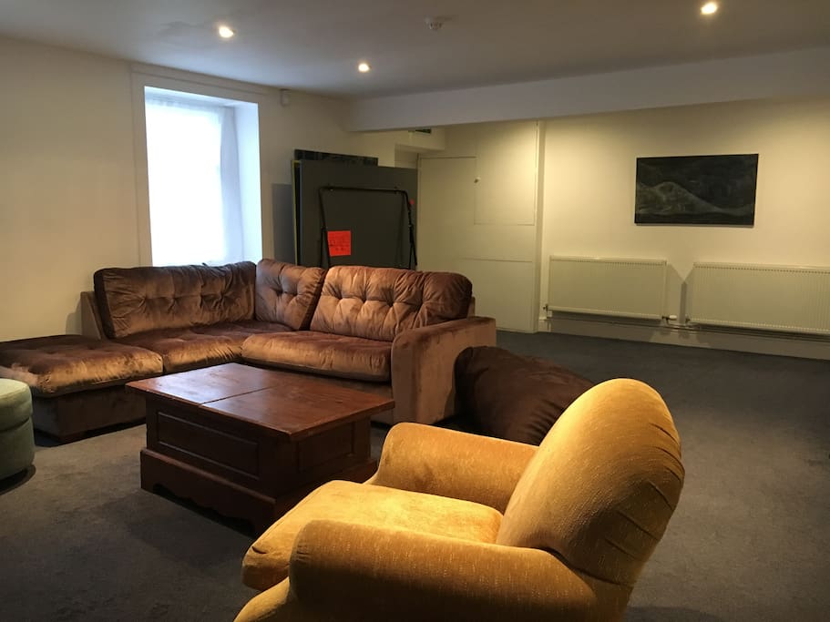Lounge with table tennis table and excellent dvd collection