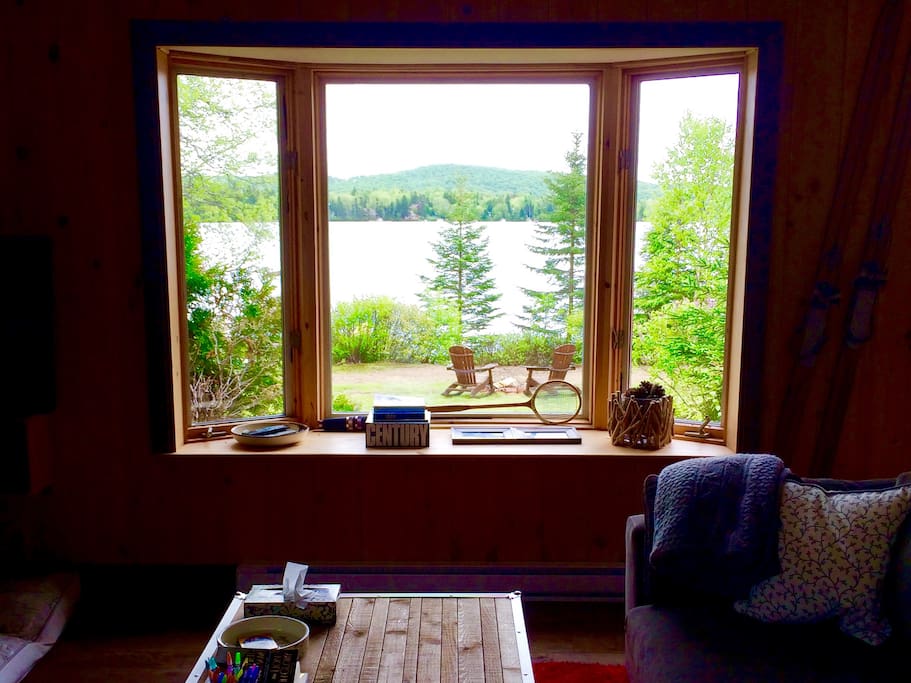 Waterfront views from living room