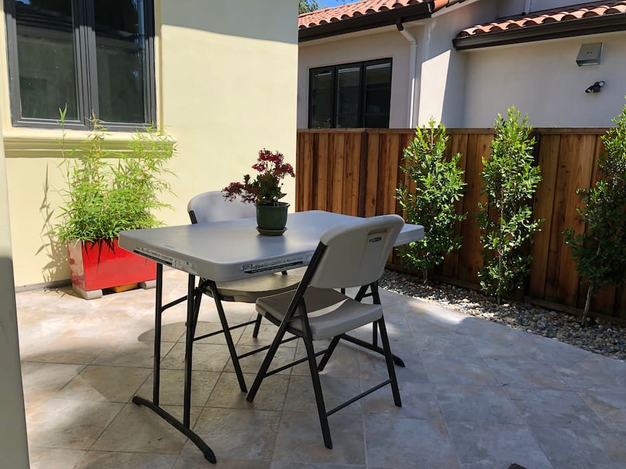 Patio for the guesthouse