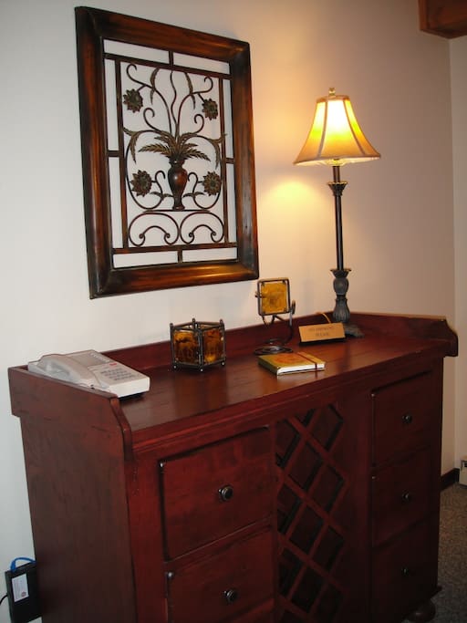 Wine rack by dining room table