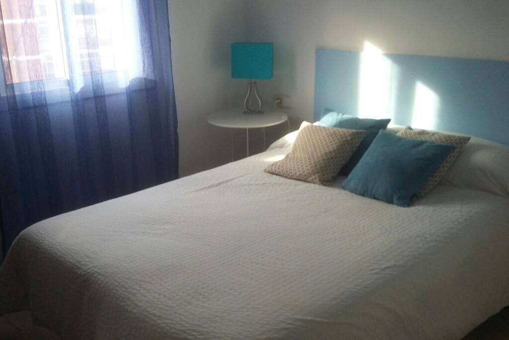Comfortable very sunny bed all day.