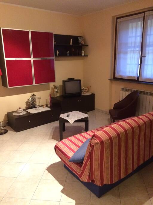 Soggiorno con divano letto