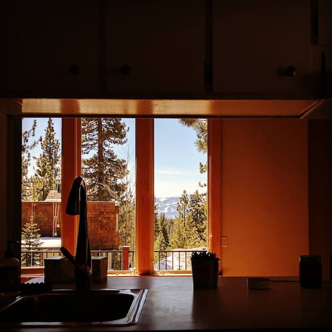 Lake views from the kitchen