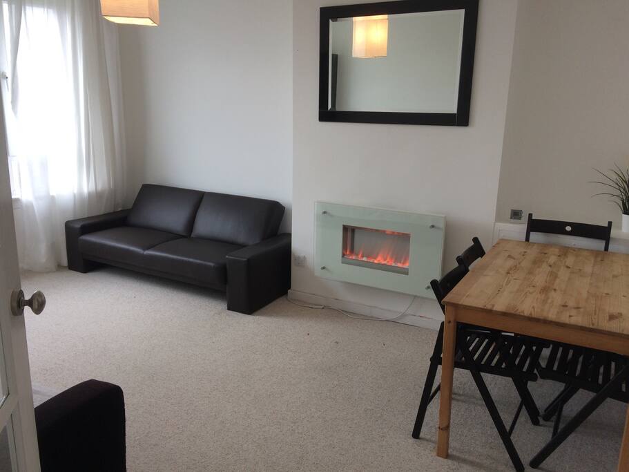 Central heating & a modern electric fireplace