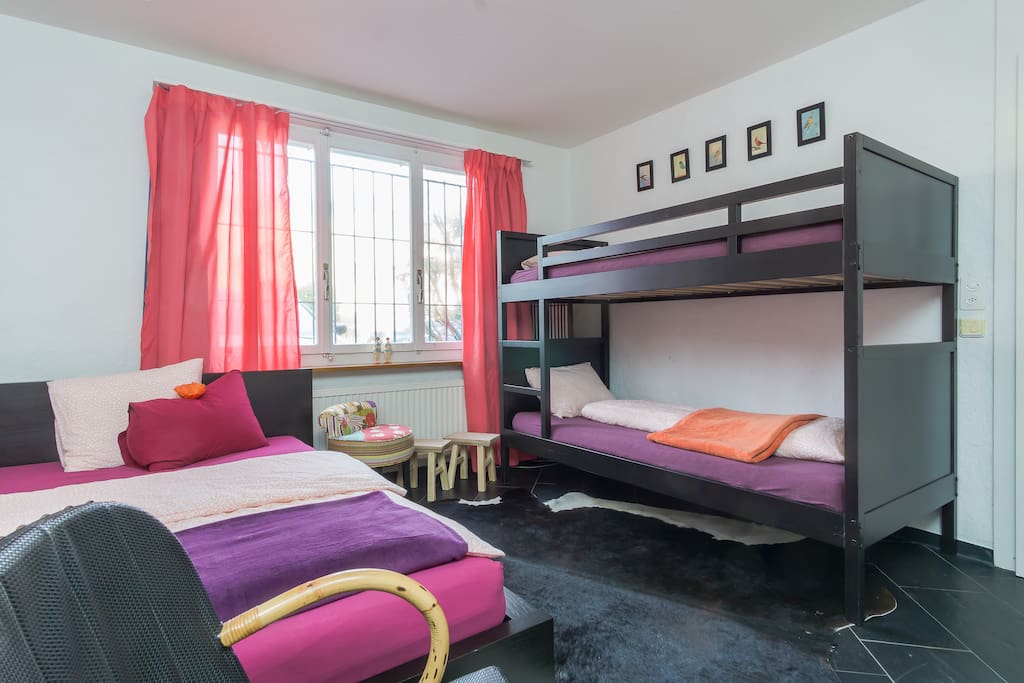 Your room: A double bed and two separate beds... (Space up for 4 guests)