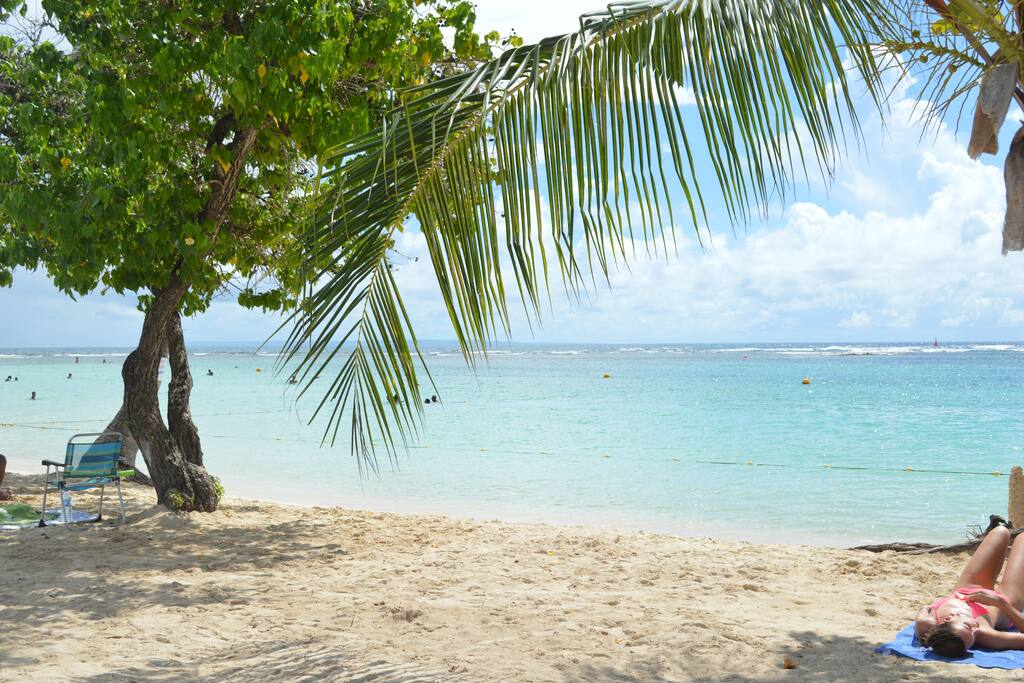 La belle plage de St Anne à moins de 50 mètres des Villas...