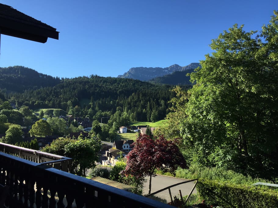 The amazing view on the Pilatus valley from home !