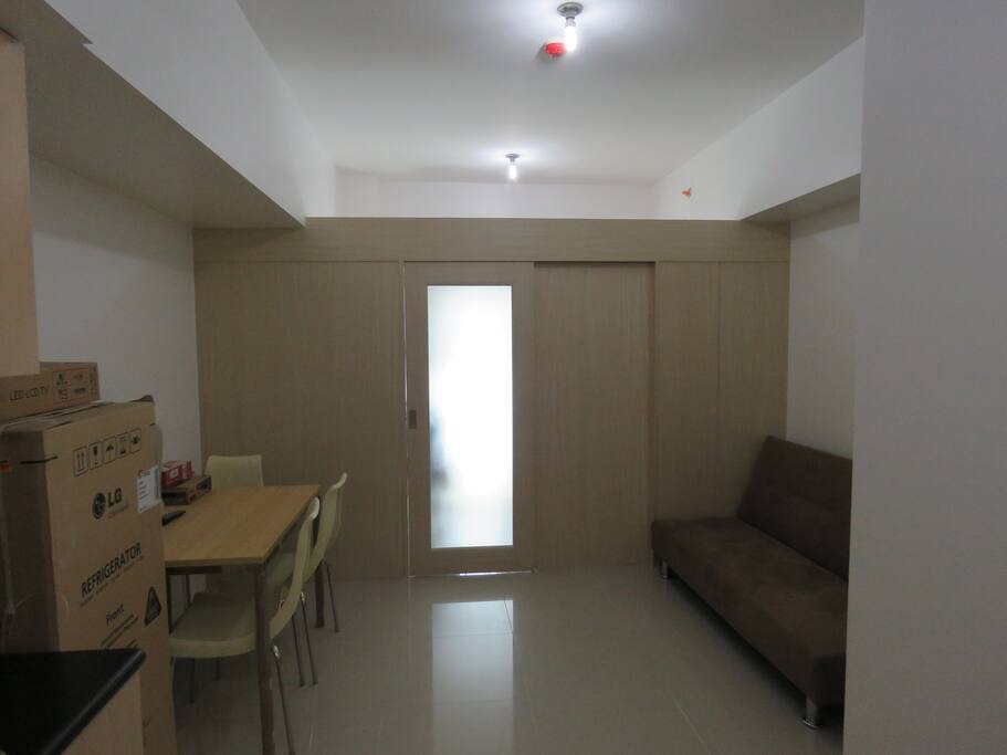 living area-with dining table and chairs