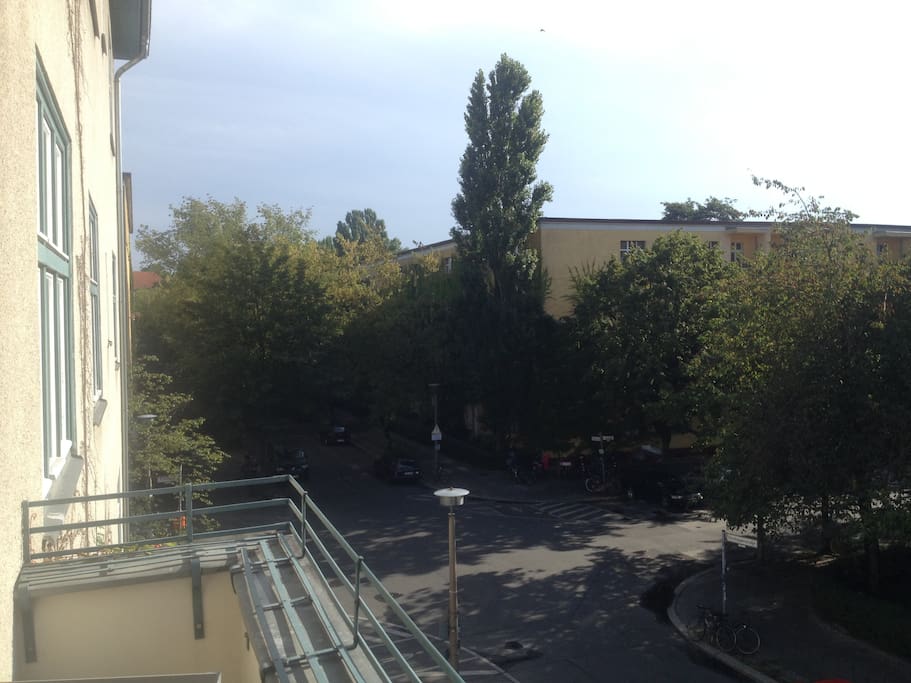 Balcony view onto street