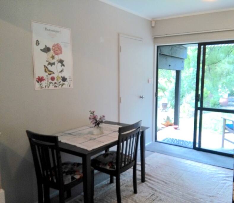 Dining room looking out to garden