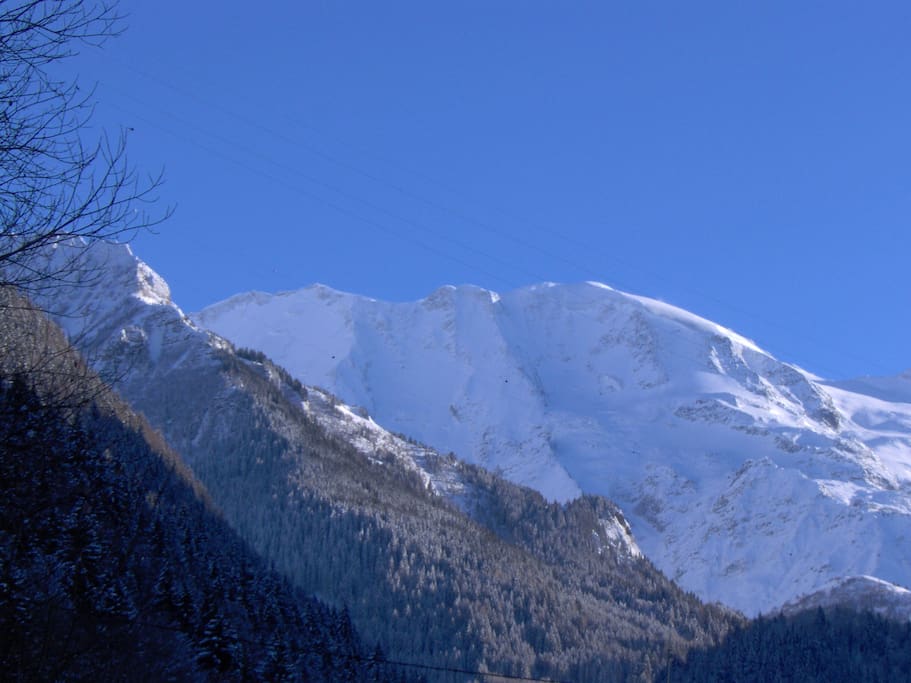 La vue du chalet sur les dômes de miage