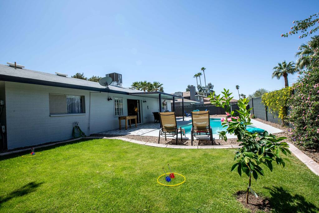 Private backyard with pool