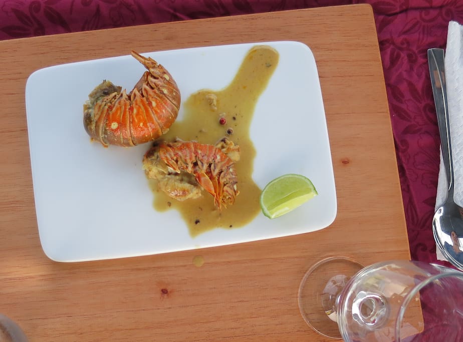 Small Lobster with a Ginger coconut sauce . . .