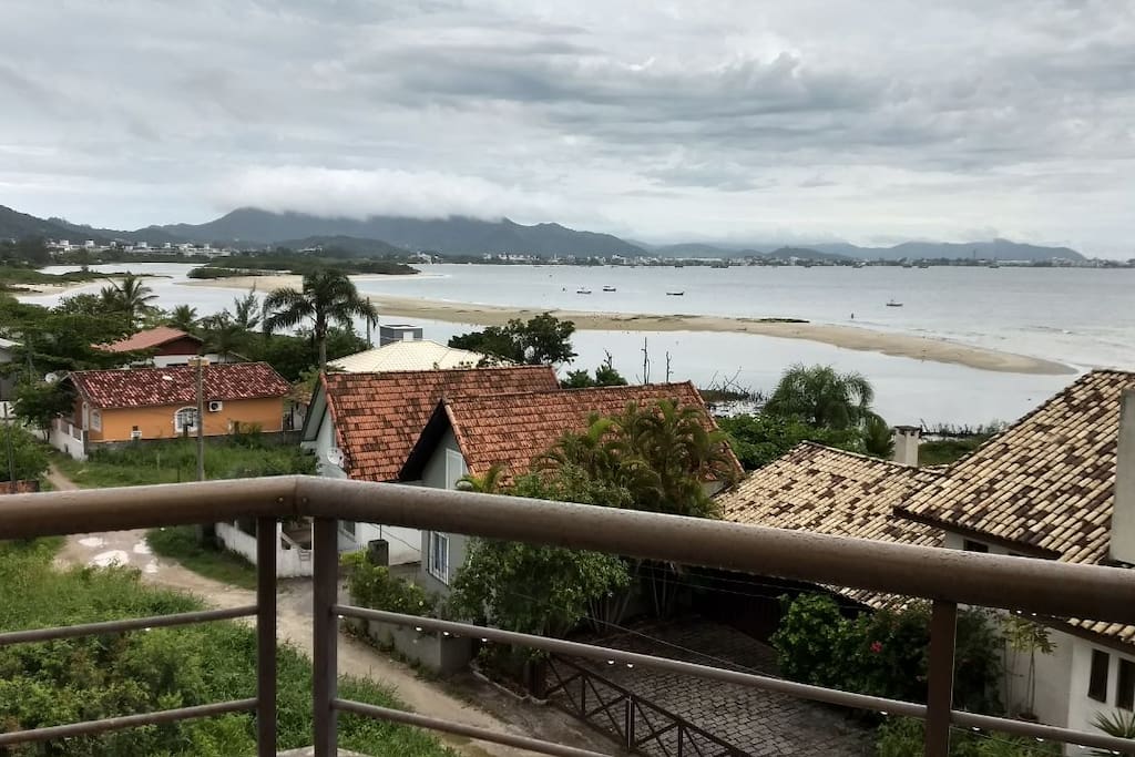 Vista da sacada do apartamento