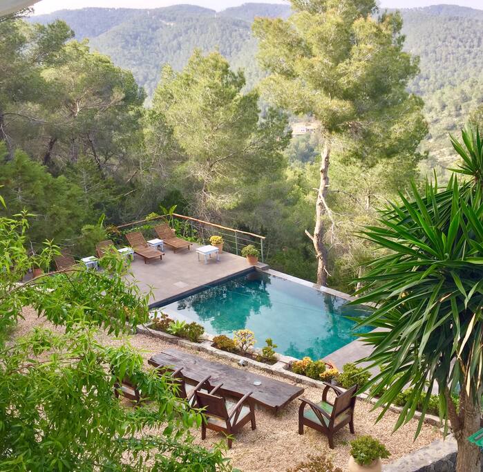 views of the pool from the room