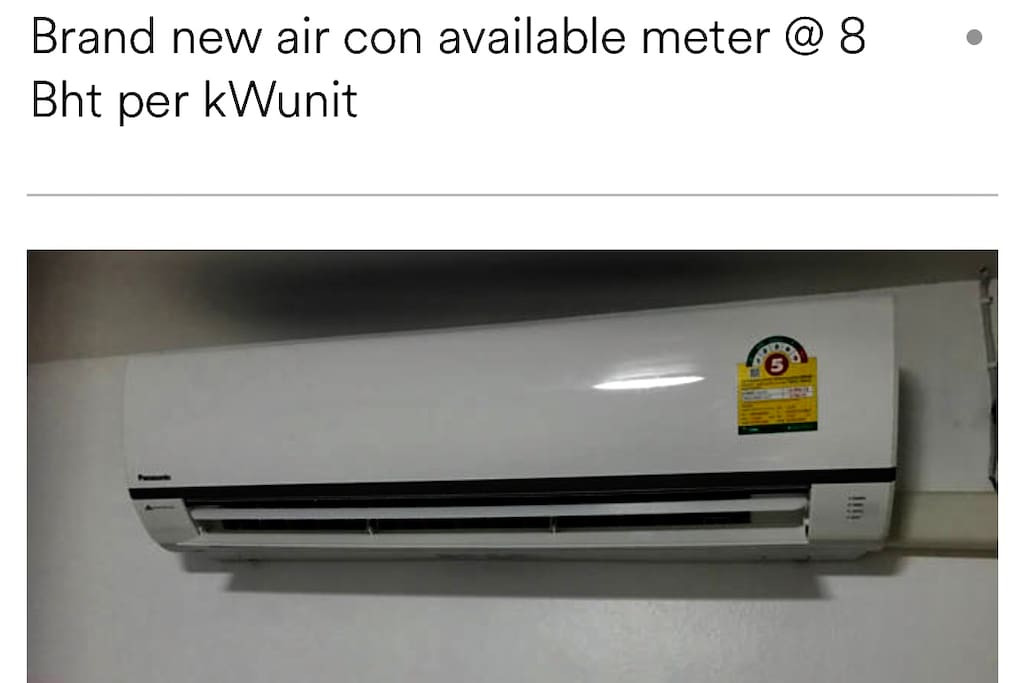 Most guests pay 20b a day for a/c