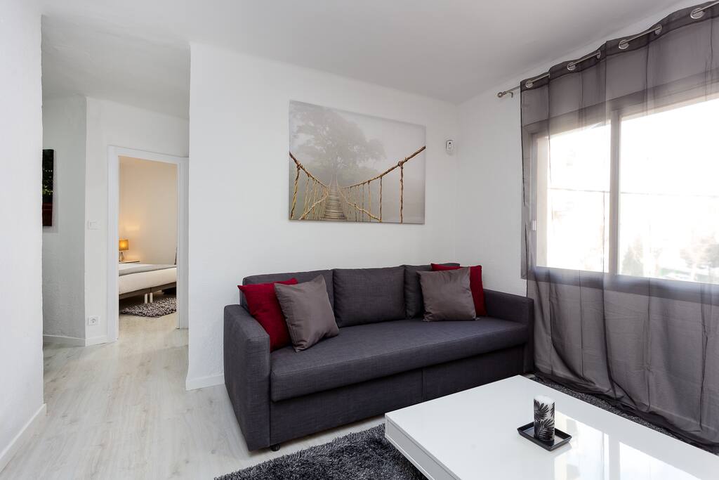 Living room with sofa bed