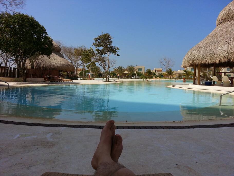 Kioskos en la zona de piscinas