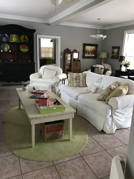 Great room with fireplace