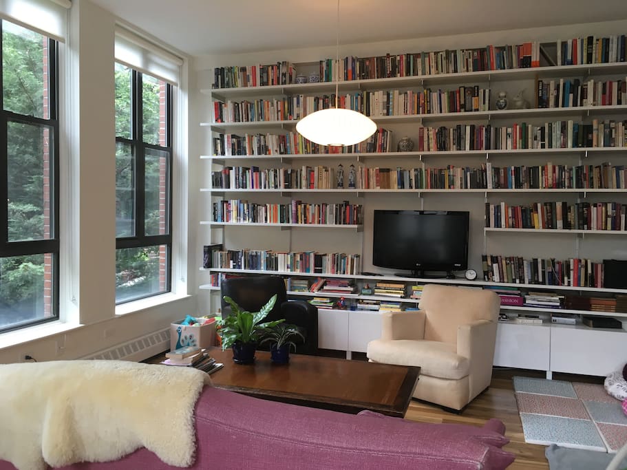living room, view from dining room area