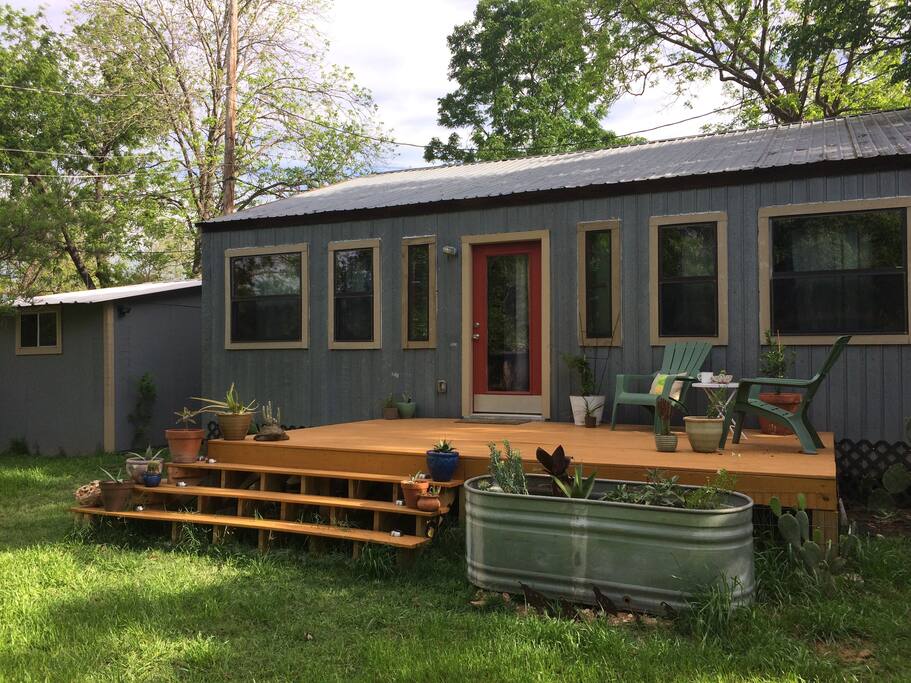 studio entry and patio.