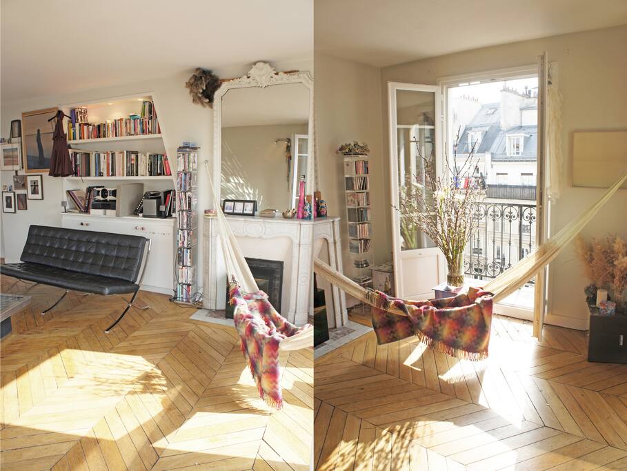 Hammock, sofa & view