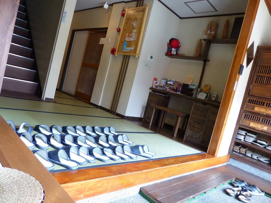宿の玄関