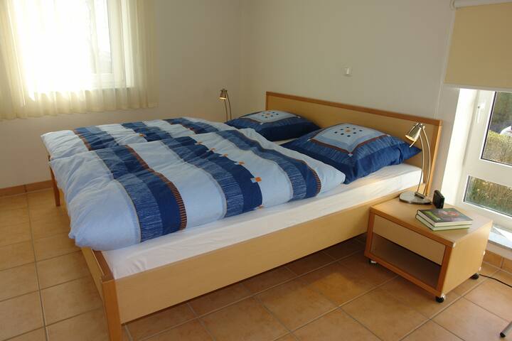 1st bedroom with double bed