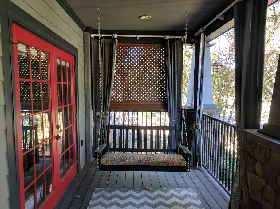 Swing on the front porch and enjoy the fall weather.