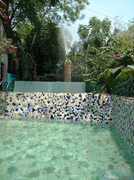 Un chapuzón!! En casa y con agua de río