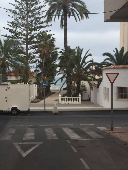 Distancia desde el apartamento hasta la playa