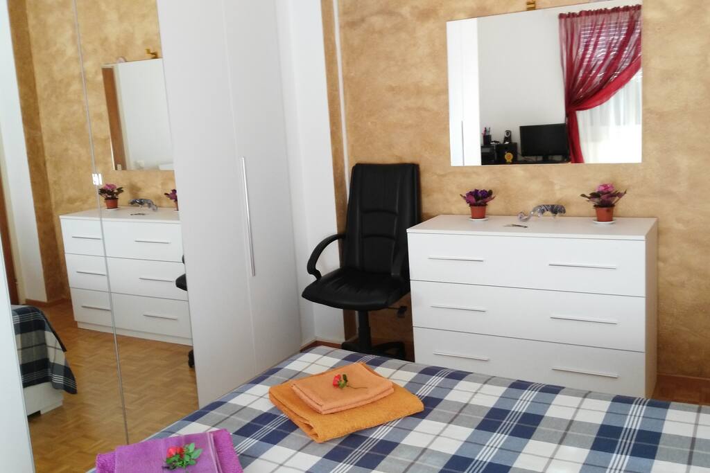 Large wardrobe available