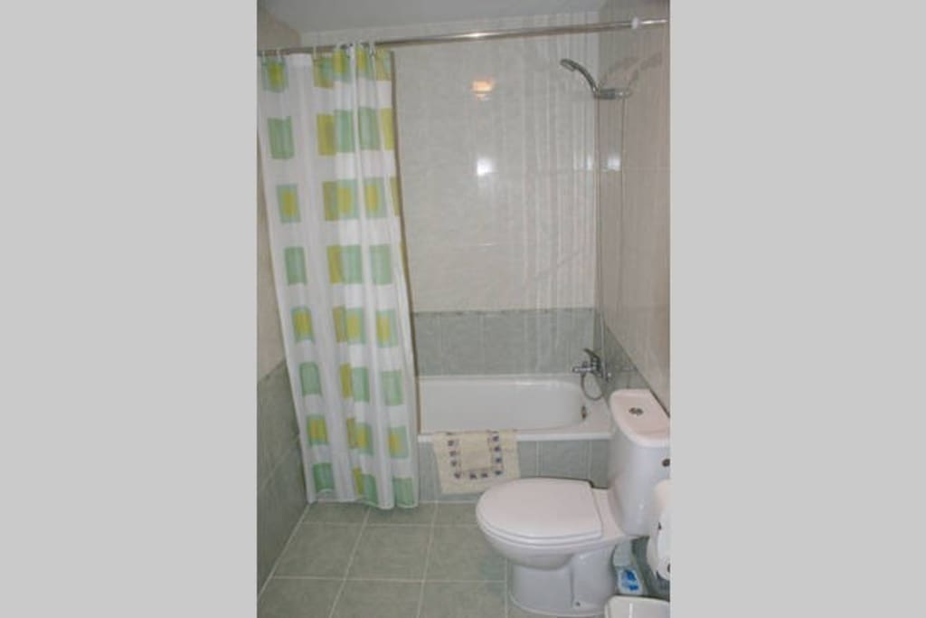 Bathroom and shower.
